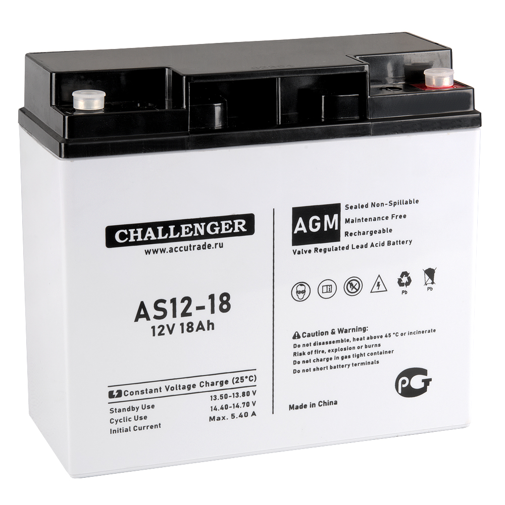 AS12-18_1 Аккумуляторная батарея CHALLENGER AS12-18 — изображение 1